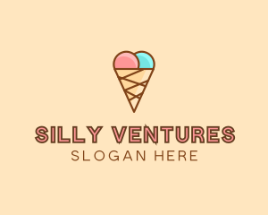 Sweet Ice Cream Cone  logo design