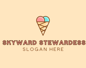 Sweet Ice Cream Cone  logo design