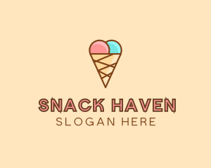 Sweet Ice Cream Cone  logo design