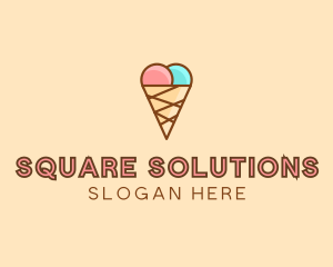 Sweet Ice Cream Cone  logo design