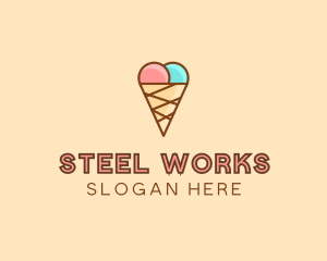 Sweet Ice Cream Cone  logo design