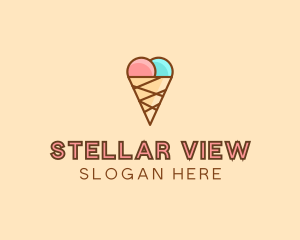 Sweet Ice Cream Cone  logo design