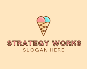 Sweet Ice Cream Cone  logo design