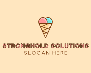 Sweet Ice Cream Cone  logo design