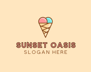 Sweet Ice Cream Cone  logo design