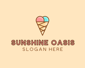 Sweet Ice Cream Cone  logo design