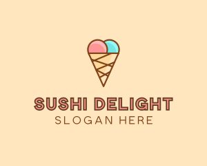 Sweet Ice Cream Cone  logo design