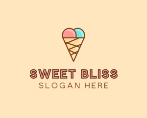 Sweet Ice Cream Cone  logo design