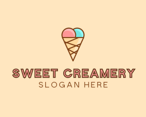 Sweet Ice Cream Cone  logo design