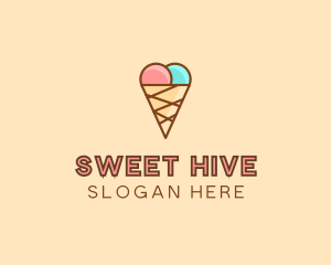 Sweet Ice Cream Cone  logo design