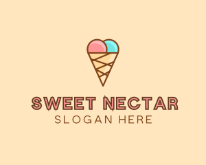 Sweet Ice Cream Cone  logo design