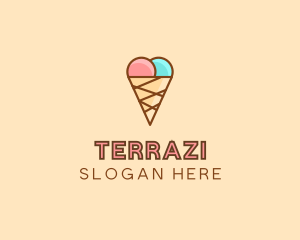 Sweet Ice Cream Cone  logo design