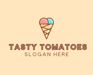 Sweet Ice Cream Cone  logo design