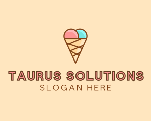 Sweet Ice Cream Cone  logo design