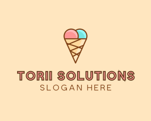 Sweet Ice Cream Cone  logo design