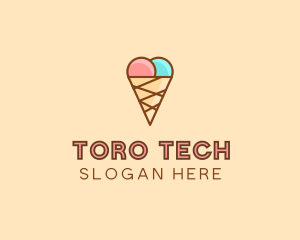 Sweet Ice Cream Cone  logo design