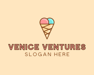 Sweet Ice Cream Cone  logo design