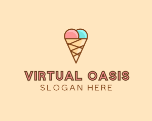 Sweet Ice Cream Cone  logo design