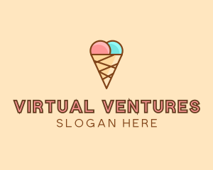 Sweet Ice Cream Cone  logo design