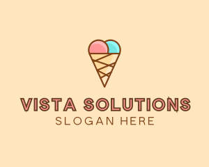 Sweet Ice Cream Cone  logo design