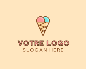 Ice Pop - Sweet Ice Cream Cone logo design