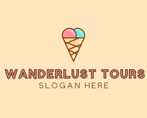 Sweet Ice Cream Cone  logo design