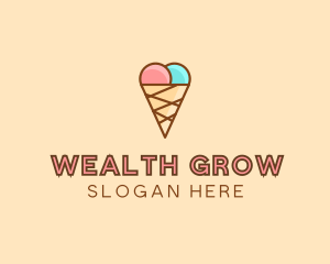 Sweet Ice Cream Cone  logo design