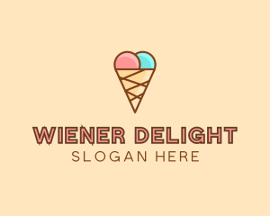 Sweet Ice Cream Cone  logo design