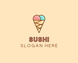 Sweet Ice Cream Cone  logo design