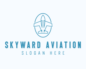 Airline Plane Aviation logo design