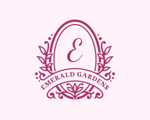 Organic Flower Wreath  logo design