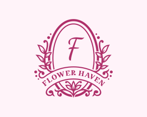 Organic Flower Wreath  logo design