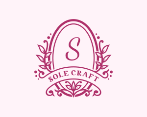 Organic Flower Wreath  logo design