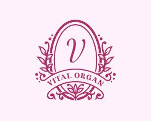 Organic Flower Wreath  logo design