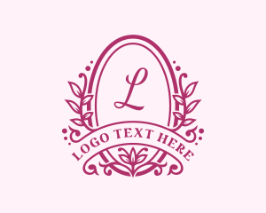 Organic Flower Wreath  Logo