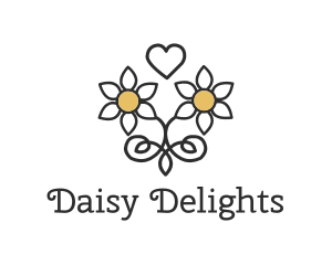 Daisy - Daisy Love Heart logo design