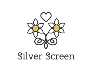 Daisy Love Heart logo design