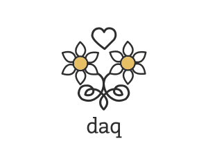 Art - Daisy Love Heart logo design