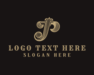 Interior Design - Fancy Western Boutique Letter P logo design