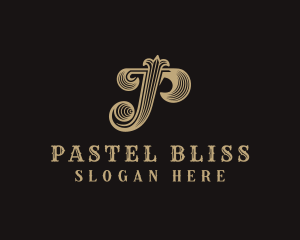 Fancy Western Boutique Letter P logo design