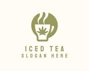 Marijuana Hot Cup logo design