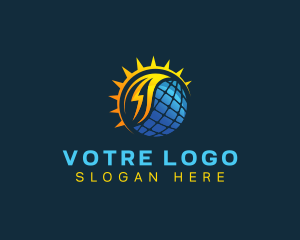 Charging - Electricity Solar Sustainable logo design