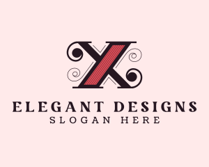 Ornate - Decorative Ornate Letter X logo design