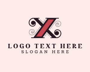 Stylish - Decorative Ornate Letter X logo design