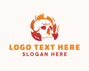 Game - Flaming Skull Gaming logo design