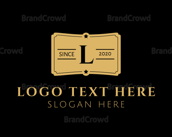 Gold Ticket Lettermark Logo