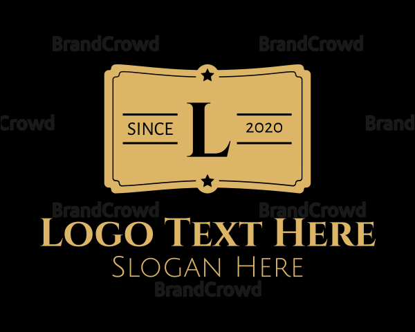 Gold Ticket Lettermark Logo