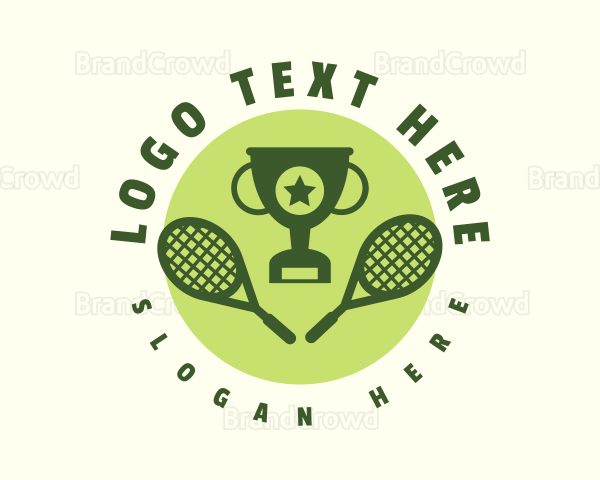 Tennis Racket Tournament Logo