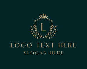 Designer - Crown Shield Wreath logo design