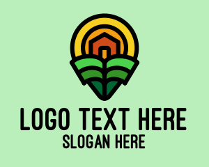 Locator - Nature House Location Pin logo design